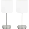 vidaXL - Tafellamp - Wit - Metaal - 2 stuks New