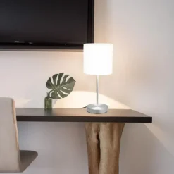 vidaXL - Tafellamp - Wit - Metaal - 2 stuks New