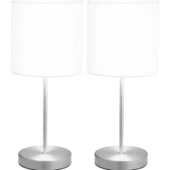 vidaXL - Tafellamp - Wit - Metaal - 2 stuks New