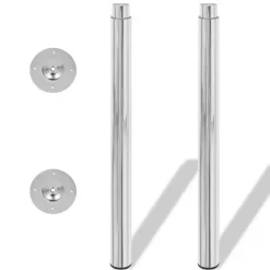 vidaXL - Tafelpoot - Zilver - IJzer - 2 stuks Outlet