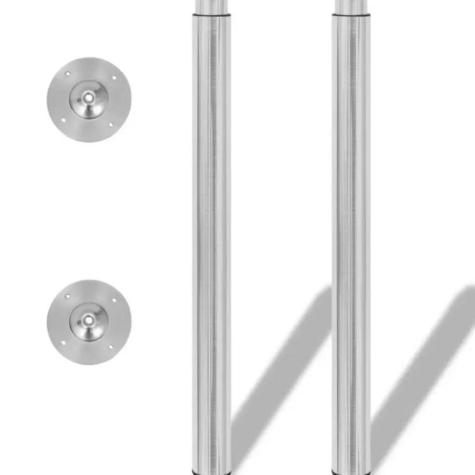 vidaXL - Tafelpoot - Zilver - IJzer Discount