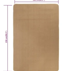 vidaXL - Tapijt - Beige - Jute - 160 x 230 cm Outlet