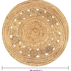vidaXL - Tapijt - Beige - Jute - 90 cm Best