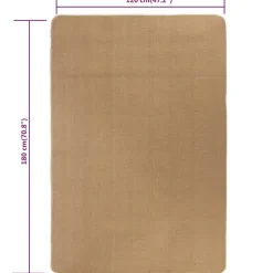 vidaXL - Tapijt - Beige - Jute - 120 x 180 cm