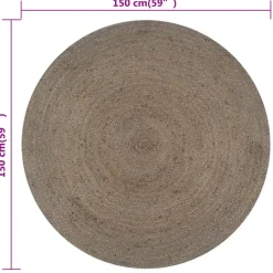 vidaXL - Tapijt - Grijs - Jute Clearance