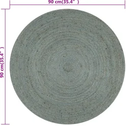 vidaXL - Tapijt - Groen - Jute Outlet