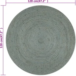 vidaXL - Tapijt - Groen - Jute New