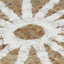 vidaXL - Tapijt - Wit - Jute Discount