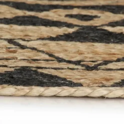 vidaXL - Tapijt - Zwart - Jute Discount
