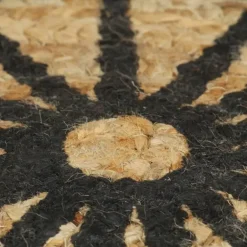 vidaXL - Tapijt - Zwart - Jute Discount