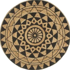 vidaXL - Tapijt - Zwart - Jute Outlet
