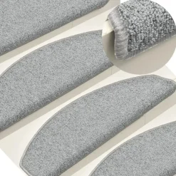 vidaXL - Tapijt Traptrede - Grijs - Polypropyleen Best