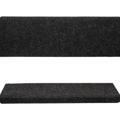 vidaXL - Tapijt Traptrede - Zwart - Polypropyleen - 5 stuks New