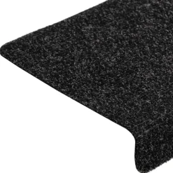 vidaXL - Tapijt Traptrede - Zwart - Polypropyleen - 5 stuks New