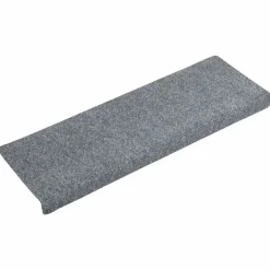vidaXL - Tapijt Traptrede - Grijs - Polypropyleen - 5 stuks Online