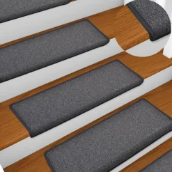 vidaXL - Tapijt Traptrede - Grijs - Polypropyleen Clearance