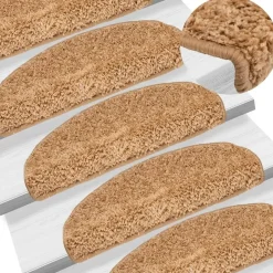 vidaXL - Tapijt Traptrede - Beige - Polypropyleen Best