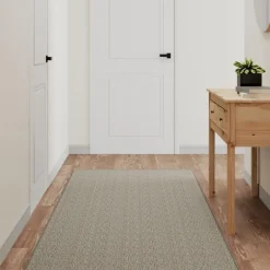 vidaXL - Tapijtloper - Platina - Stof - 80 x 300 cm Sale