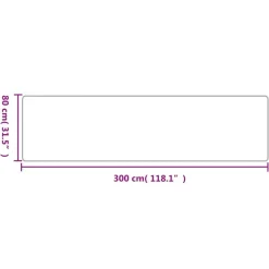 vidaXL - Tapijtloper - Platina - Stof - 80 x 300 cm Sale