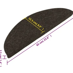 vidaXL - Trapmat - Antraciet - Stof - 65 x 22.5 x 3.5 cm - 10 stuks Outlet