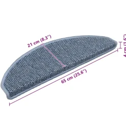vidaXL - Trapmat - Blauw - Stof - 65 x 21 x 4 cm - 15 stuks Sale