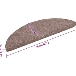 vidaXL - Trapmat - Bruin - Polypropyleen - 56 x 17 x 3 cm - 15 stuks New