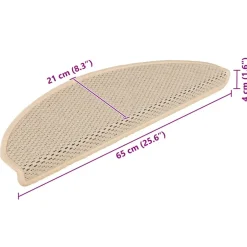 vidaXL - Trapmat - Crème - Stof - 65 x 21 x 4 cm - 15 stuks Best