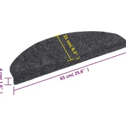 vidaXL - Trapmat - Grijs - Polypropyleen - 65 x 21 x 4 cm - 15 stuks Sale