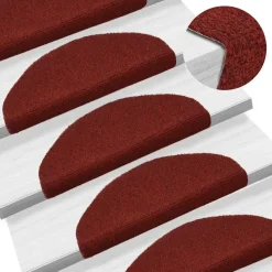 vidaXL - Trapmat - Rood - Polypropyleen - 65 x 21 x 4 cm - 5 stuks New