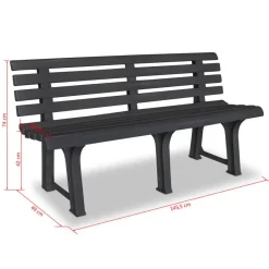 vidaXL - Tuinbank - Antraciet - Kunststof Hot