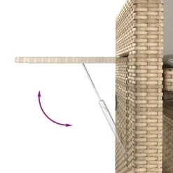 vidaXL - Tuinbank - Beige - Poly rattan