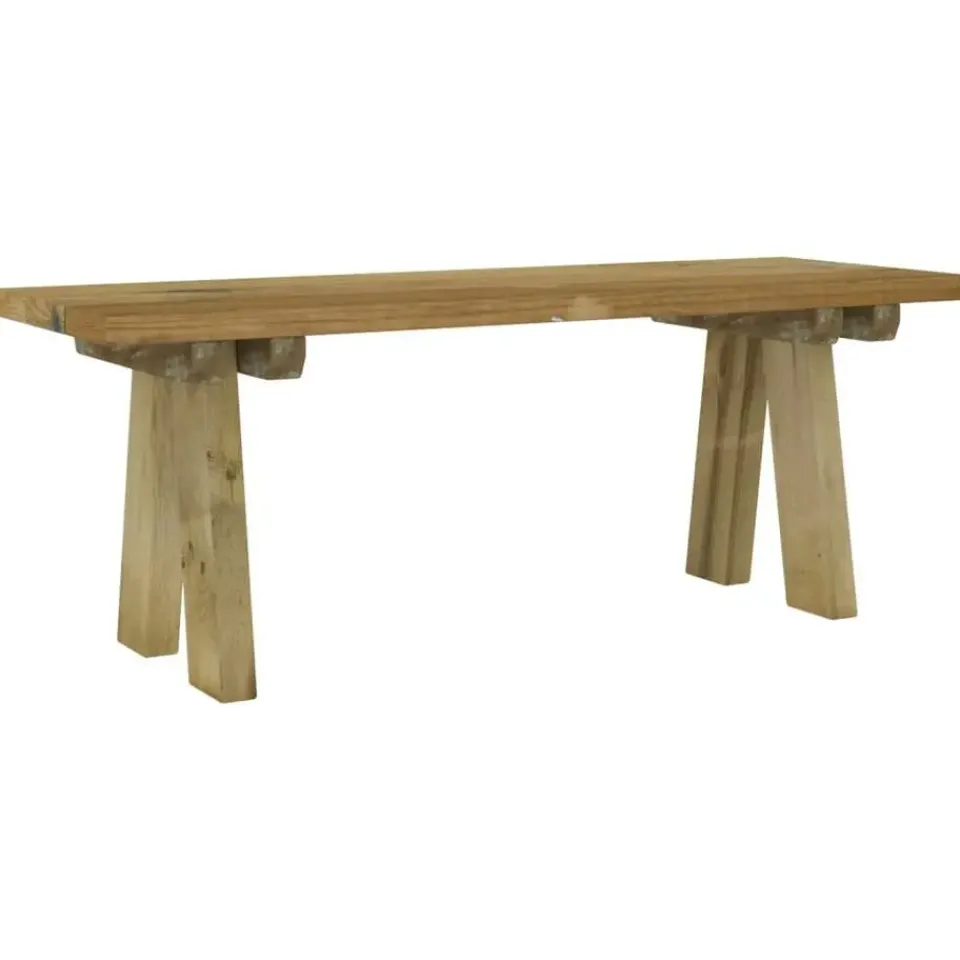 vidaXL - Tuinbank - Bruin - Grenenhout - 110 x 38 x 45 cm Online