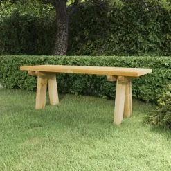 vidaXL - Tuinbank - Bruin - Grenenhout - 110 x 38 x 45 cm Online