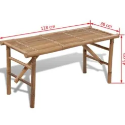 vidaXL - Tuinbank - Bruin - Bamboe New