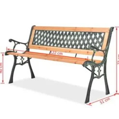vidaXL - Tuinbank - Bruin - Hout - 122 cm Discount