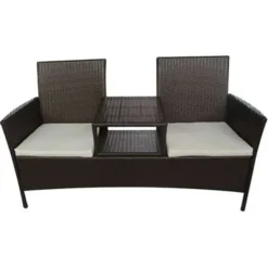 vidaXL - Tuinbank - Bruin - Poly rattan Hot