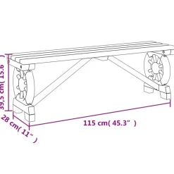 vidaXL - Tuinbank - Bruin - Hout - 115 cm Clearance