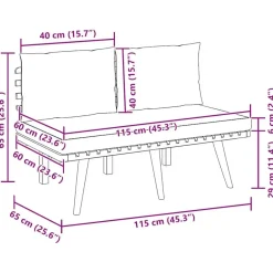 vidaXL - Tuinbank - Bruin - Acaciahout Hot