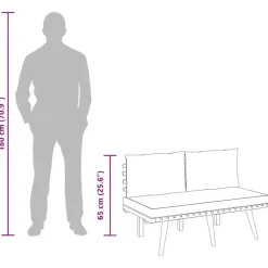 vidaXL - Tuinbank - Bruin - Acaciahout Hot