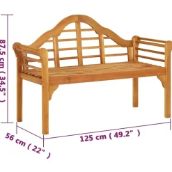 vidaXL - Tuinbank - Bruin - Acaciahout - 125 cm Discount
