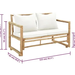 vidaXL - Tuinbank - Bruin - Bamboe Clearance