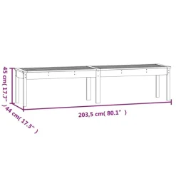 vidaXL - Tuinbank - Bruin - Douglashout - 203.5 x 44 x 45 cm Sale