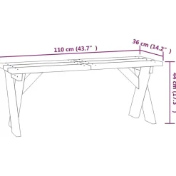 vidaXL - Tuinbank - Grenenhout grenenhout - 110 cm New