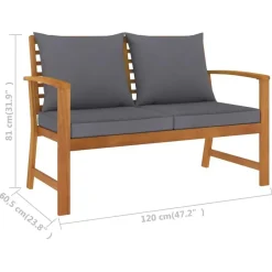 vidaXL - Tuinbank - Grijs - Acaciahout Hot
