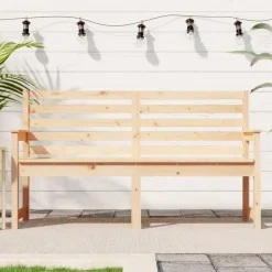 vidaXL - Tuinbank - Naturel - Massief grenenhout - 159.5x48x91.5 cm Discount