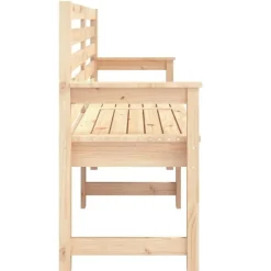 vidaXL - Tuinbank - Naturel - Massief grenenhout - 159.5x48x91.5 cm Discount