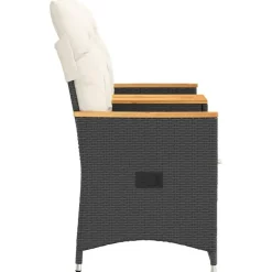 vidaXL - Tuinbank - Zwart - Poly rattan Hot