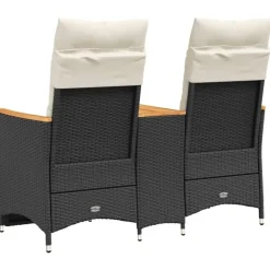 vidaXL - Tuinbank - Zwart - Poly rattan Hot