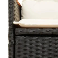 vidaXL - Tuinbank - Zwart - Poly rattan Hot