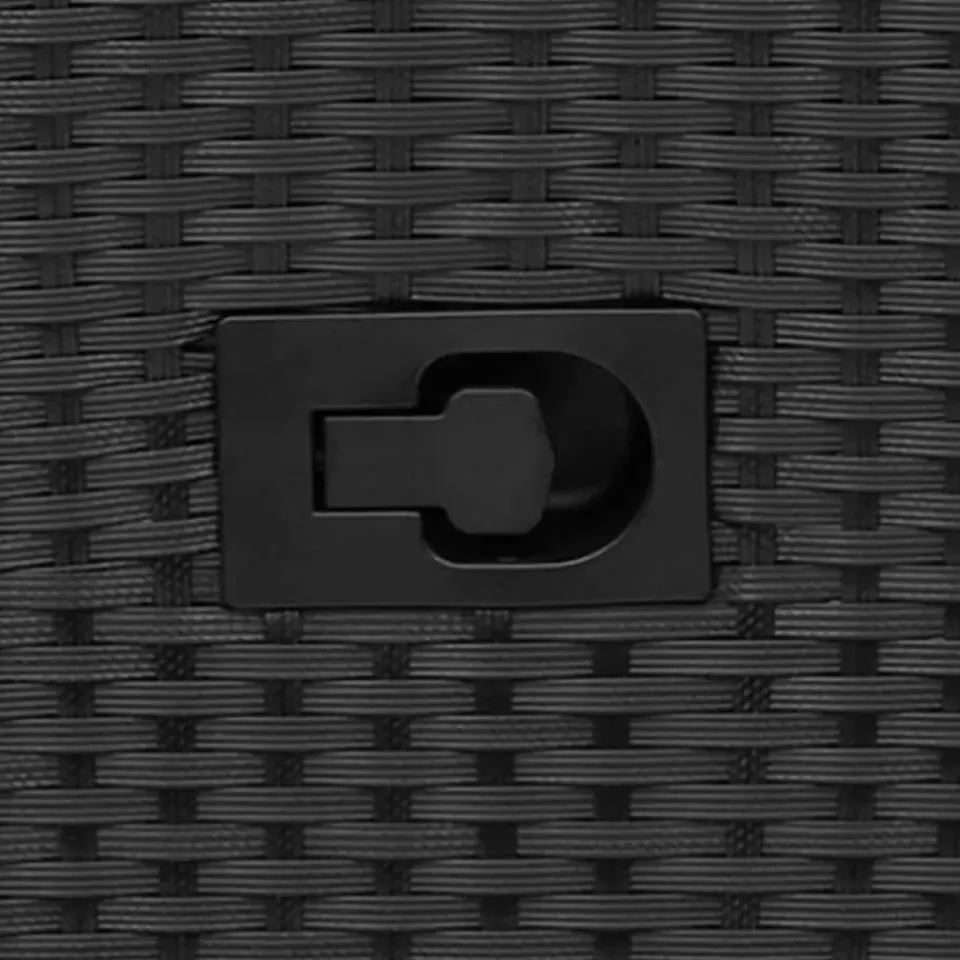 vidaXL - Tuinbank - Zwart - Poly rattan Discount